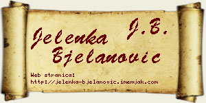 Jelenka Bjelanović vizit kartica